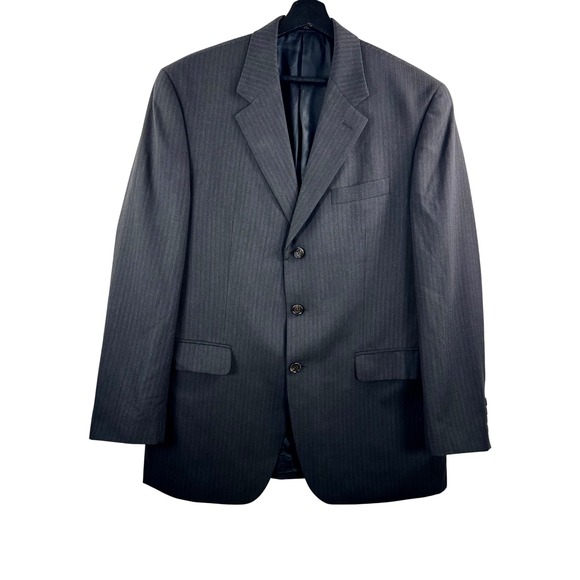 Ralph Lauren Other - VTG Ralph Lauren Blazer Mens sz 42 charcoal Pinstripe Wool Sport Coat Jacket